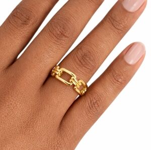 14K Gold Plated Chain Link Ring | Size 9